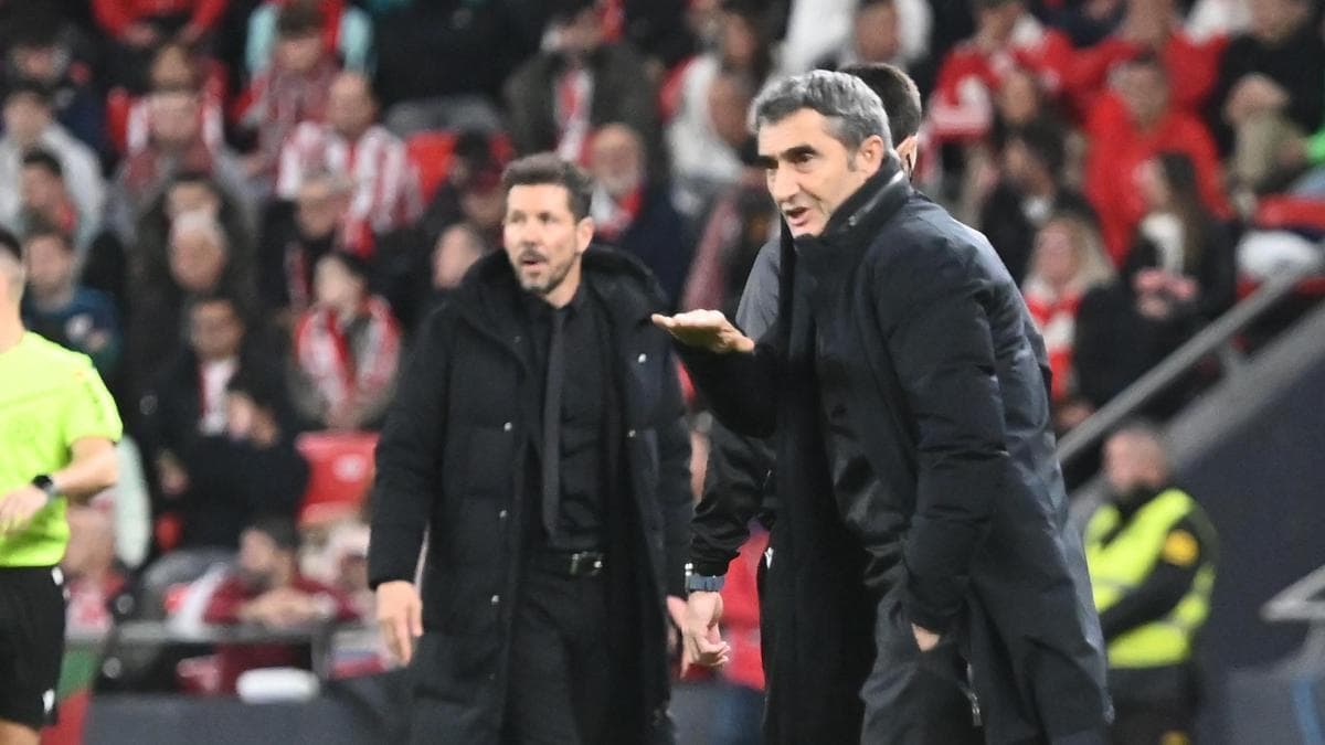 Valverde celebra el partido redondo del Athletic ante Atlético